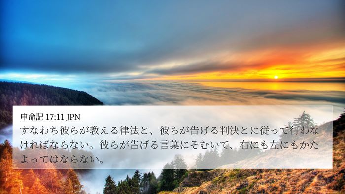 申命記 17:11 JPN Bible Verse Image