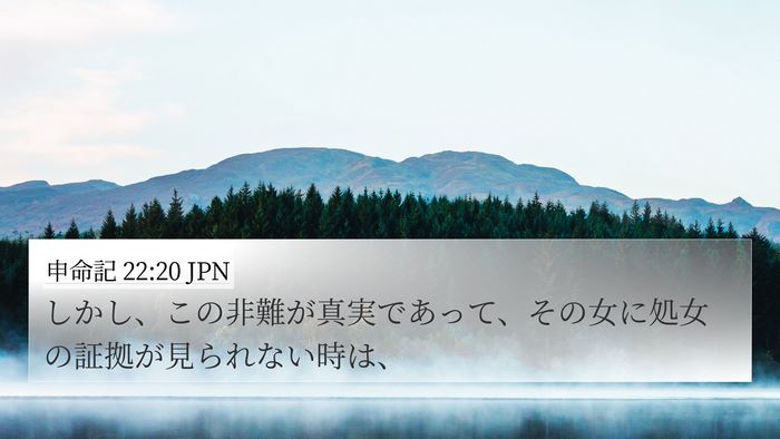 申命記 22:20 JPN 4K Wallpaper - しかし、この非難が真実であって、 - 4K Wallpaper Bible Verse