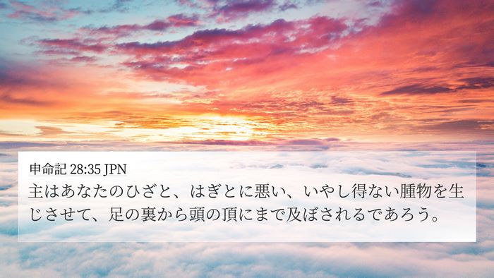 申命記 28:35 JPN Bible Verse Image