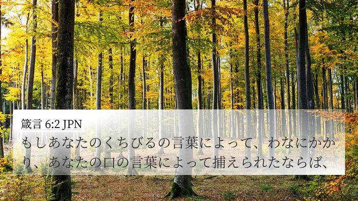 箴言 6:2 JPN Bible Verse Image