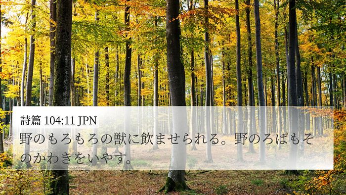 詩篇 104:11 JPN Bible Verse Image