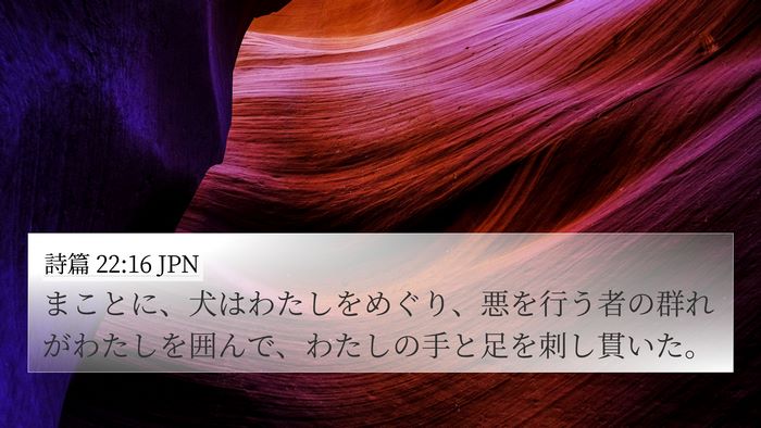 詩篇 22:16 JPN Bible Verse Image
