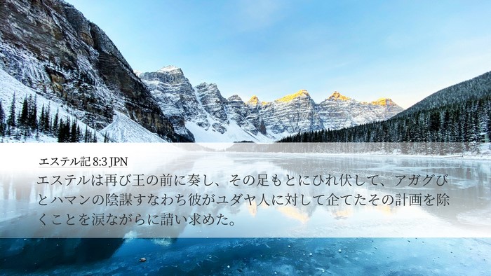 エステル記 8:3 JPN Bible Verse Image