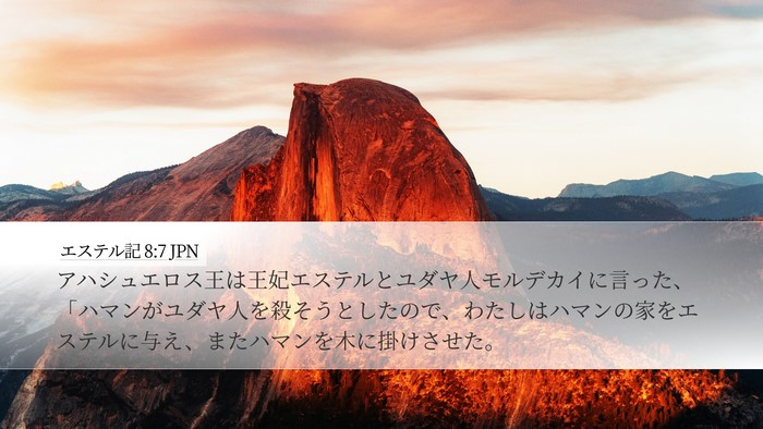 エステル記 8:7 JPN Bible Verse Image