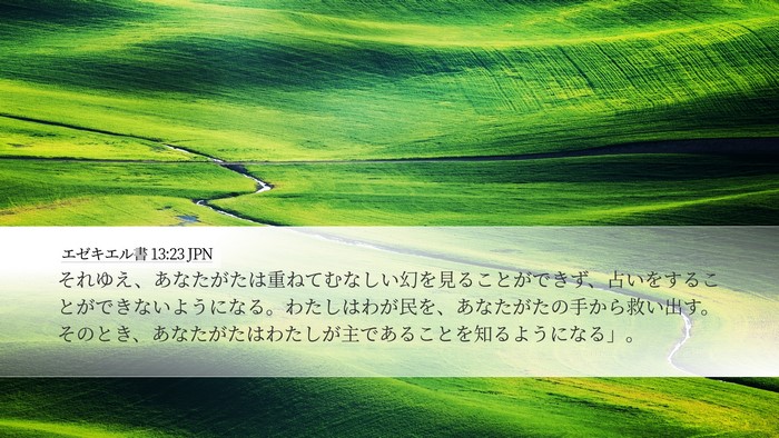 エゼキエル書 13:23 JPN Bible Verse Image