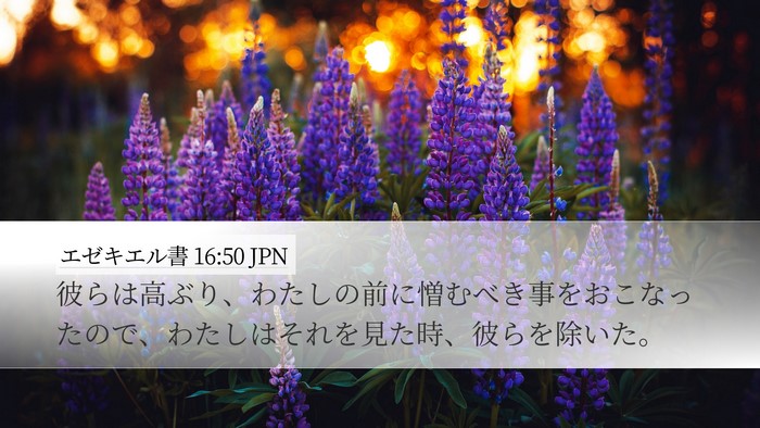 エゼキエル書 16:50 JPN Bible Verse Image