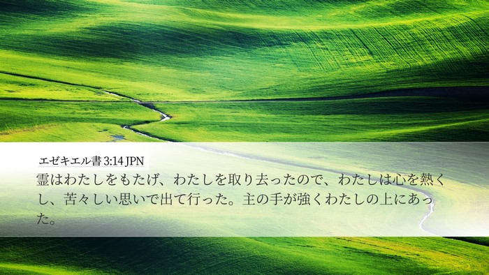 エゼキエル書 3:14 JPN Bible Verse Image