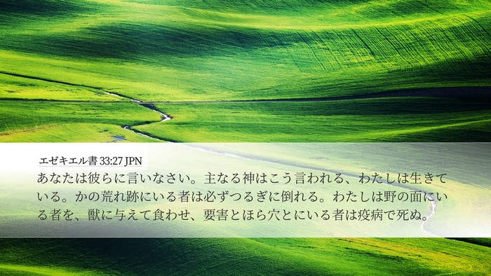 エゼキエル書 33:27 JPN Bible Verse Image