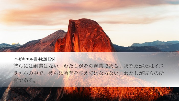 エゼキエル書 44:28 JPN Bible Verse Image