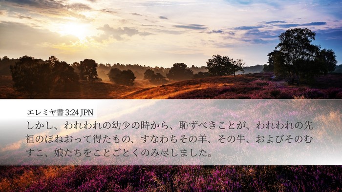 エレミヤ書 3:24 JPN Bible Verse Image