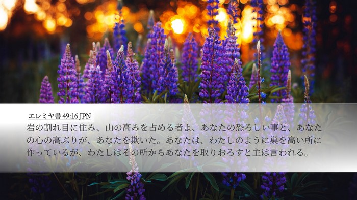 エレミヤ書 49:16 JPN Bible Verse Image