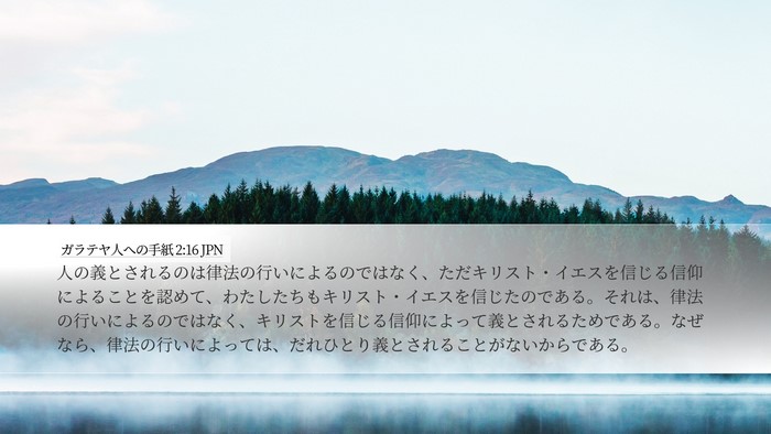 ガラテヤ人への手紙 2:16 JPN Bible Verse Image