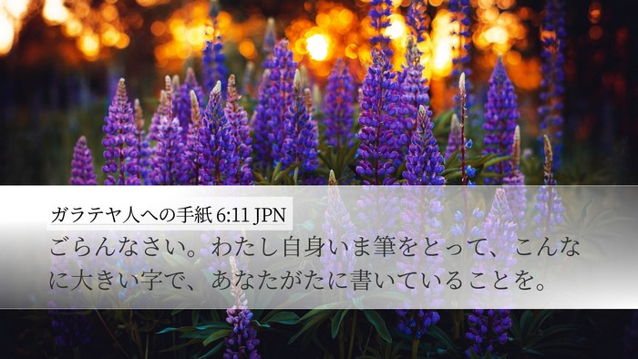ガラテヤ人への手紙 6:11 JPN Bible Verse Image