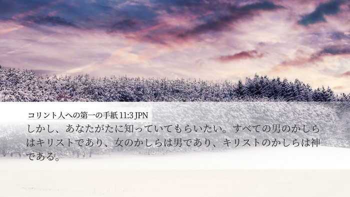 コリント人への第一の手紙 11:3 JPN Bible Verse Image