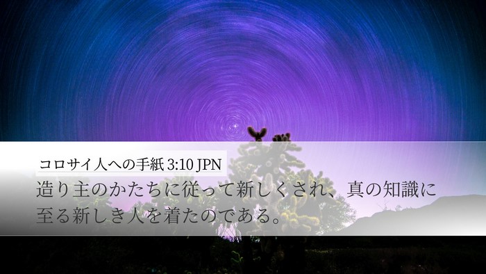 コロサイ人への手紙 3:10 JPN Bible Verse Image