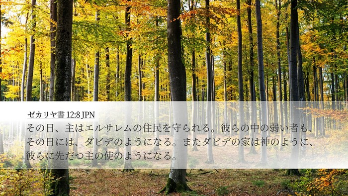 ゼカリヤ書 12:8 JPN Bible Verse Image