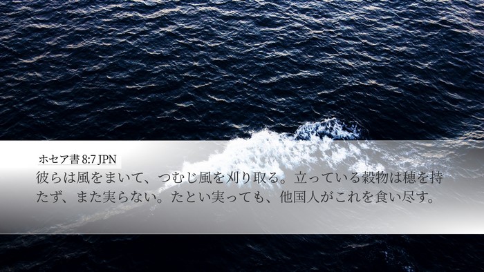 ホセア書 8:7 JPN Bible Verse Image