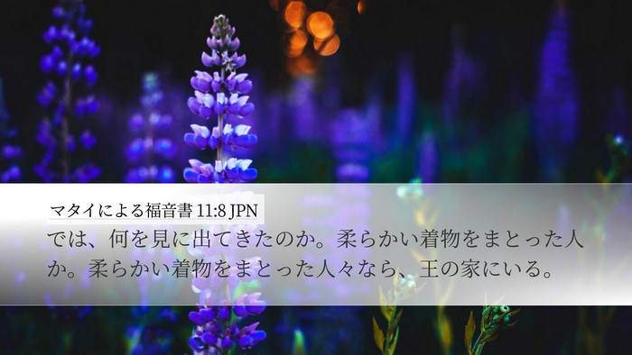 マタイによる福音書 11:8 JPN Bible Verse Image
