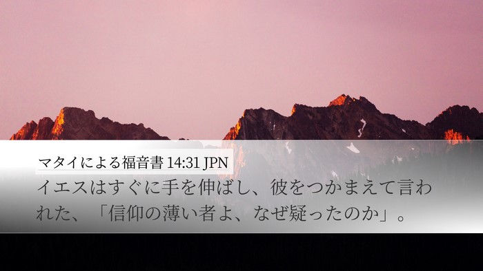 マタイによる福音書 14:31 JPN Bible Verse Image