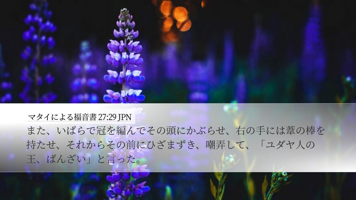 マタイによる福音書 27:29 JPN Bible Verse Image