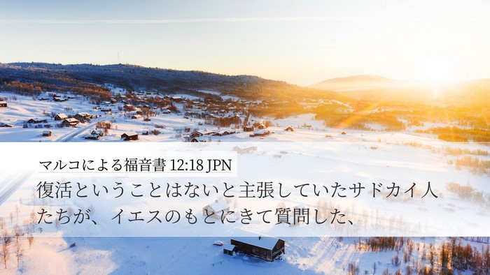 マルコによる福音書 12:18 JPN Bible Verse Image