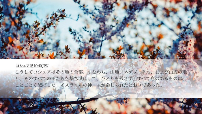 ヨシュア記 10:40 JPN Bible Verse Image