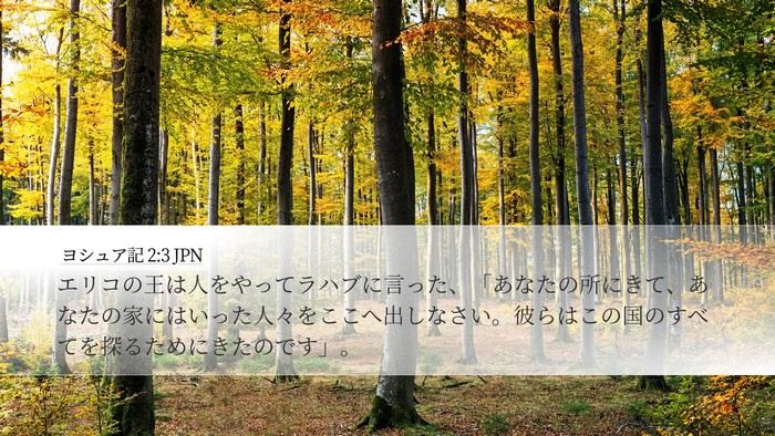 ヨシュア記 2:3 JPN Bible Verse Image