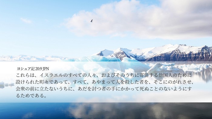 ヨシュア記 20:9 JPN Bible Verse Image
