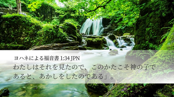 ヨハネによる福音書 1:34 JPN Bible Verse Image