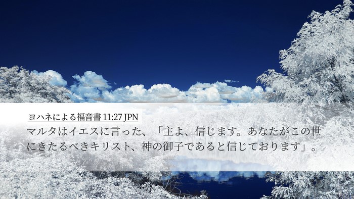 ヨハネによる福音書 11:27 JPN Bible Verse Image
