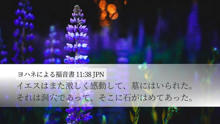 ヨハネによる福音書 11:38 JPN Bible Verse Image