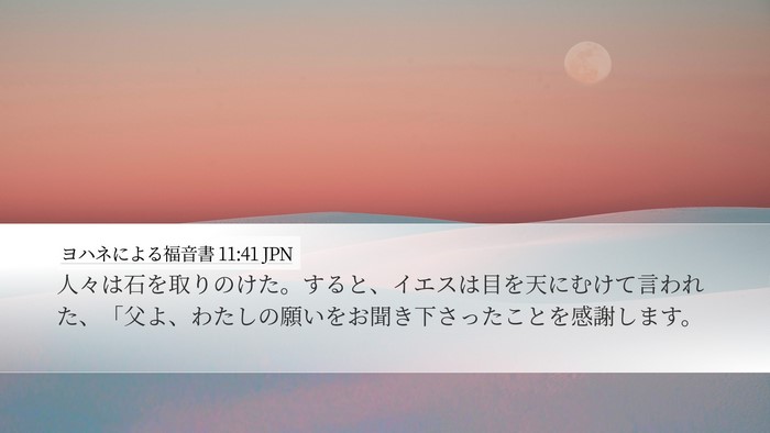 ヨハネによる福音書 11:41 JPN Bible Verse Image