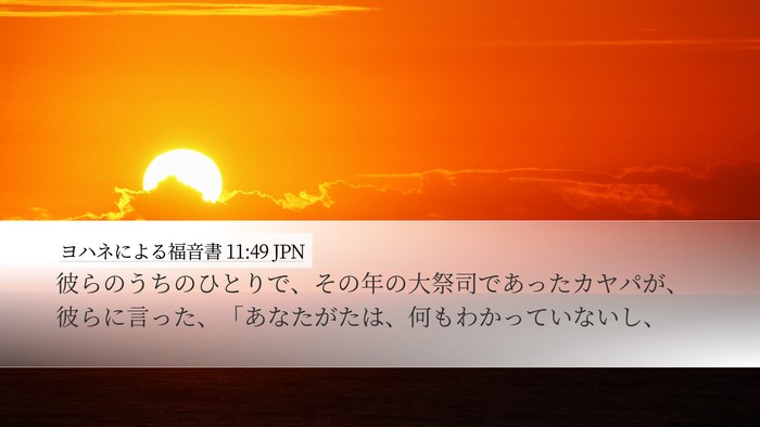 ヨハネによる福音書 11:49 JPN Bible Verse Image