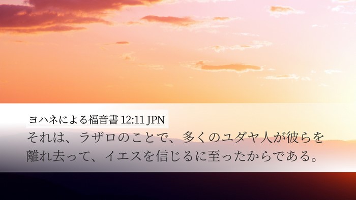 ヨハネによる福音書 12:11 JPN Bible Verse Image