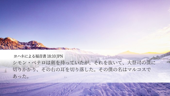 ヨハネによる福音書 18:10 JPN Bible Verse Image