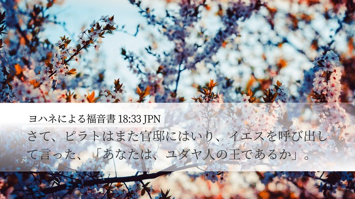 ヨハネによる福音書 18:33 JPN Bible Verse Image