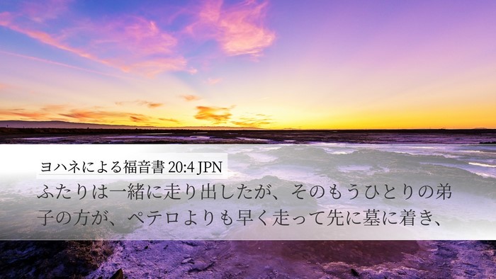 ヨハネによる福音書 20:4 JPN Bible Verse Image