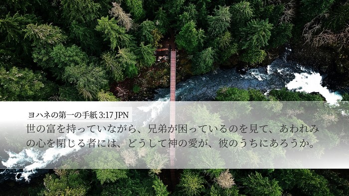 ヨハネの第一の手紙 3:17 JPN Bible Verse Image