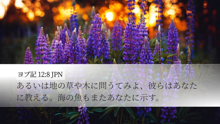 ヨブ記 12:8 JPN Desktop Wallpaper - あるいは地の草や木に問うてみよ、 - Desktop Bible Verse Wallpaper