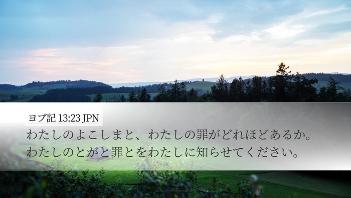 ヨブ記 13:23 JPN Bible Verse Image
