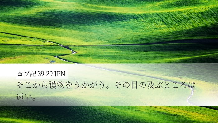 ヨブ記 39:29 JPN Desktop Wallpaper - そこから獲物をうかがう。その目の - Desktop Bible Verse Wallpaper