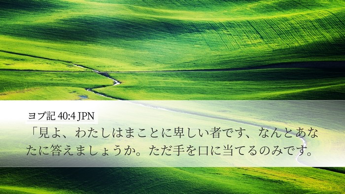 ヨブ記 40:4 JPN Bible Verse Image
