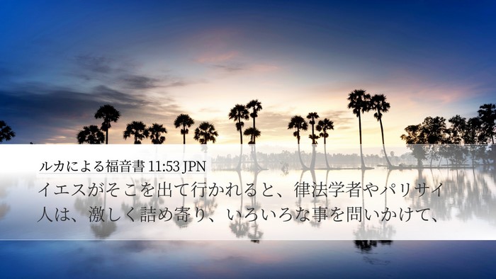 ルカによる福音書 11:53 JPN Bible Verse Image