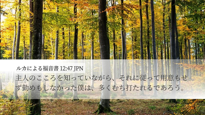 ルカによる福音書 12:47 JPN Bible Verse Image