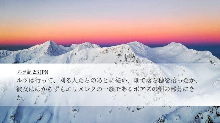 ルツ記 2:3 JPN Desktop Wallpaper - ルツは行って、刈る人たちのあとに - Desktop Bible Verse Wallpaper