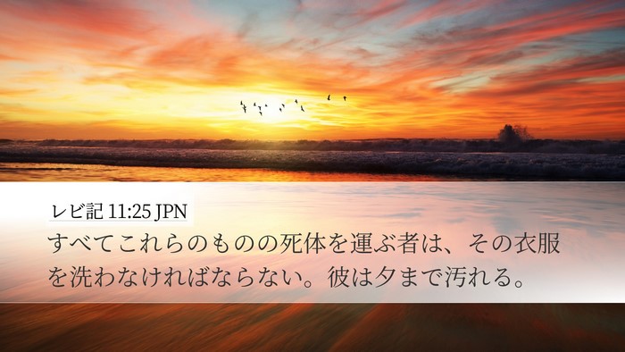 レビ記 11:25 JPN Bible Verse Image