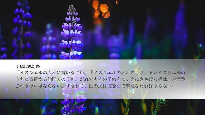 レビ記 20:2 JPN Bible Verse Image