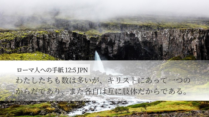 ローマ人への手紙 12:5 JPN Bible Verse Image