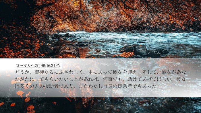 ローマ人への手紙 16:2 JPN Bible Verse Image