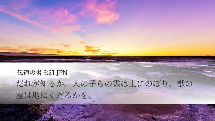 伝道の書 3:21 JPN Desktop Wallpaper - だれが知るか、人の子らの霊は上に - Desktop Bible Verse Wallpaper